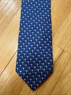 Palmetto Moon Hog Penny Charleston SC 100% Silk Tie